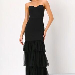 Lulus Formal Tulle Size Large Strapless Dress